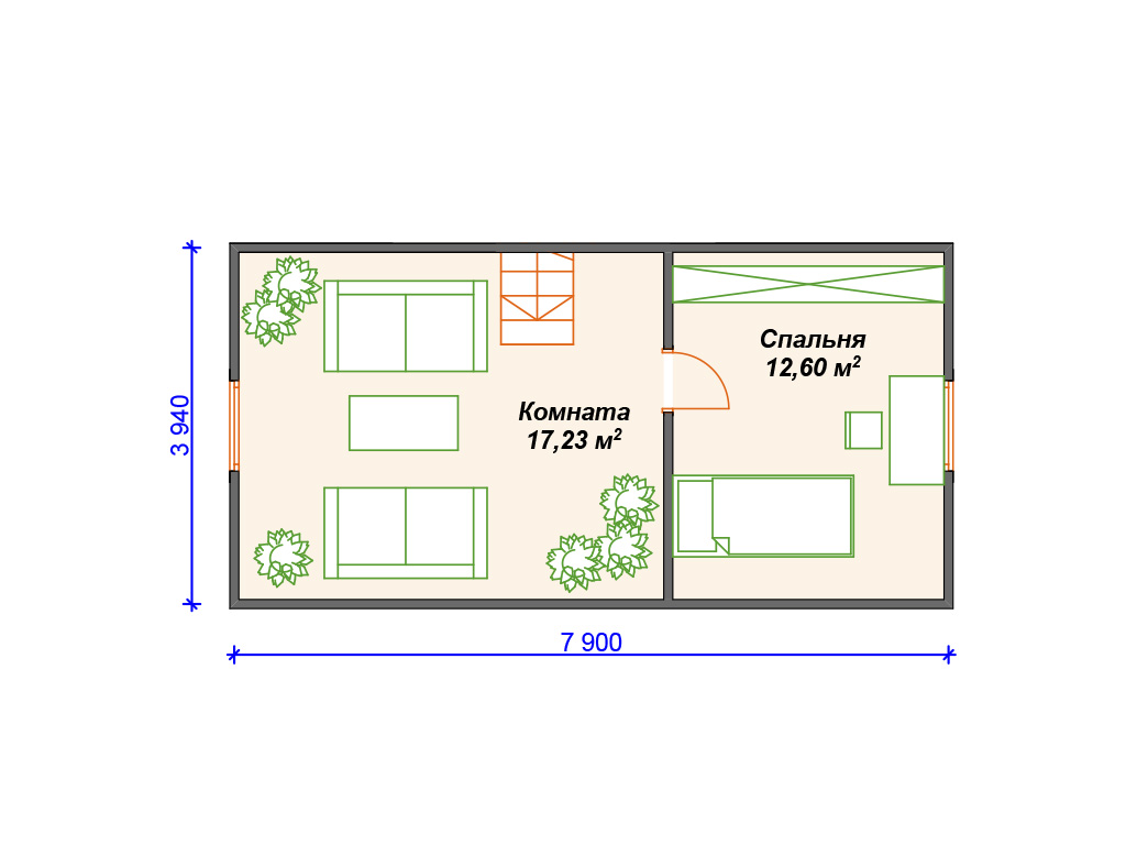 Рекомендуемая планировка каркасного дома «Эврика»