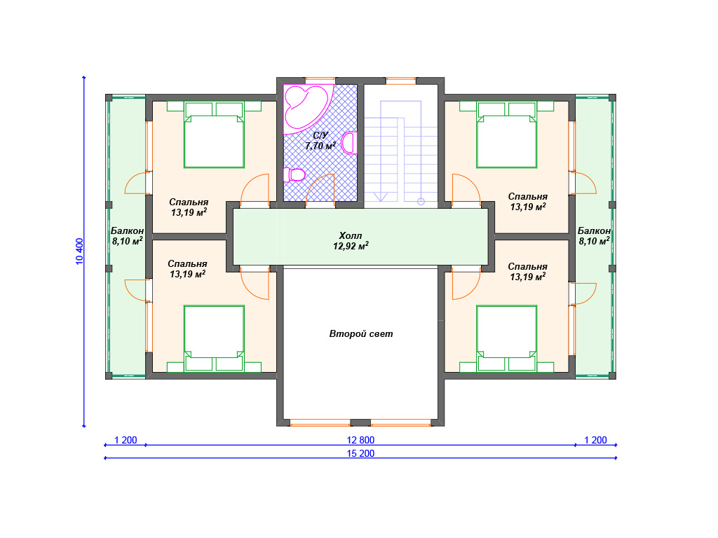 Рекомендуемая планировка каркасного дома «Грация»
