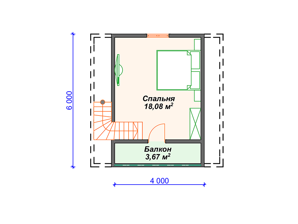 Рекомендуемая планировка дачного дома «Арман»