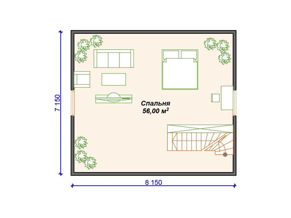 Рекомендуемая планировка каркасного дома «Виджо»