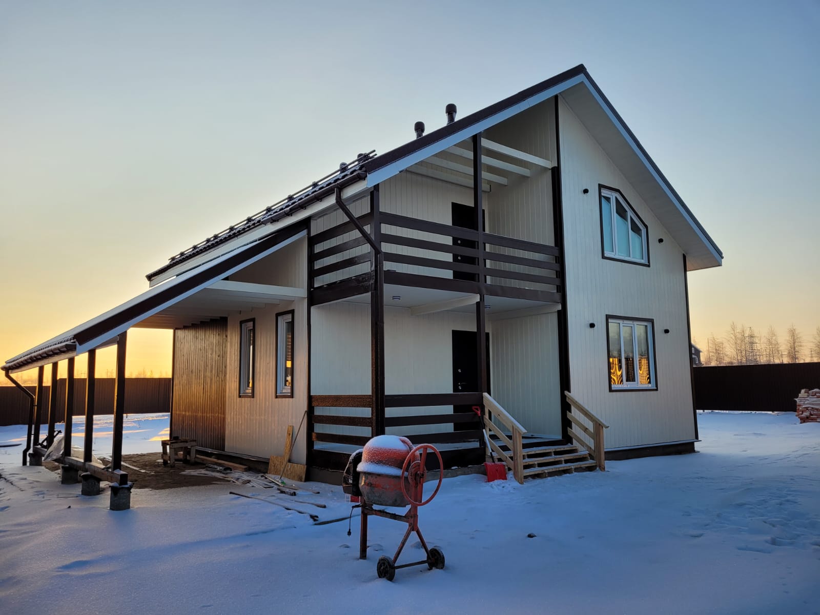 Портфолио компании ООО «Фанза» | Архив проекта «Вермонт» | Каркасный дом 9х9 | 1.5 этажа