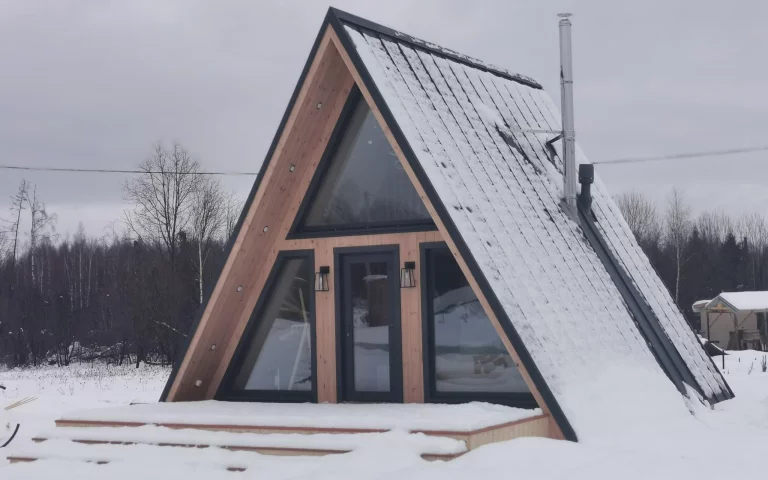 Портфолио компании ООО «Фанза» | Проект каркасного дома A-Frame 2 | Размер дома 6х9 м | 1 этаж