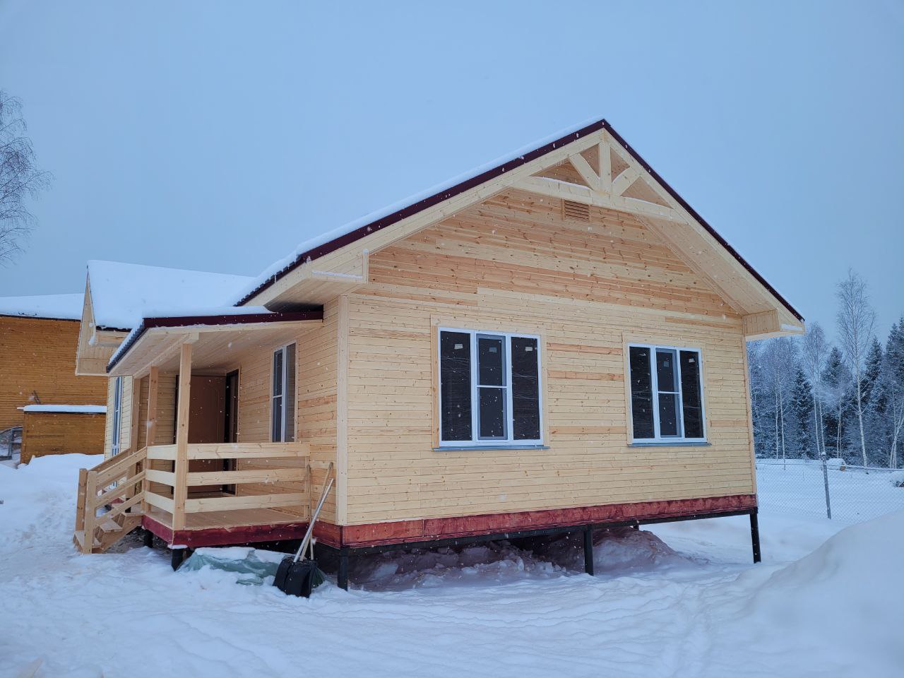 Портфолио компании ООО «Фанза» | Дачный дом из бруса 6х9 м | 1 этаж | Площадь дома 54 кв.м.