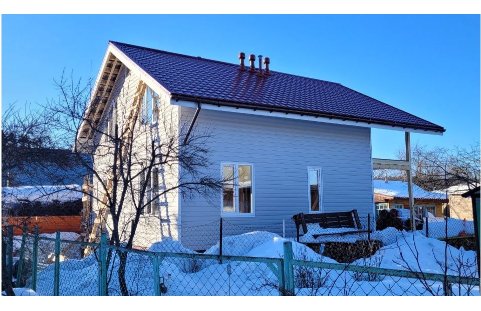 Портфолио компании ООО «Фанза» | Архивный проект «Вермонт» | Каркасный дом 6х8 м | 1.5 этажа