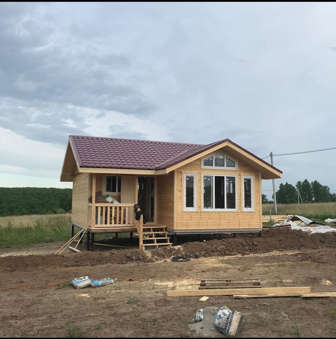 Портфолио компании ООО «Фанза» | Одноэтажная каркасная баня 6х6 м в портфолио компании «Фанза»