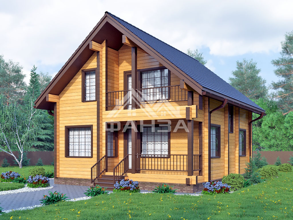 Проект «Империя» | Брусовой дом 8х9