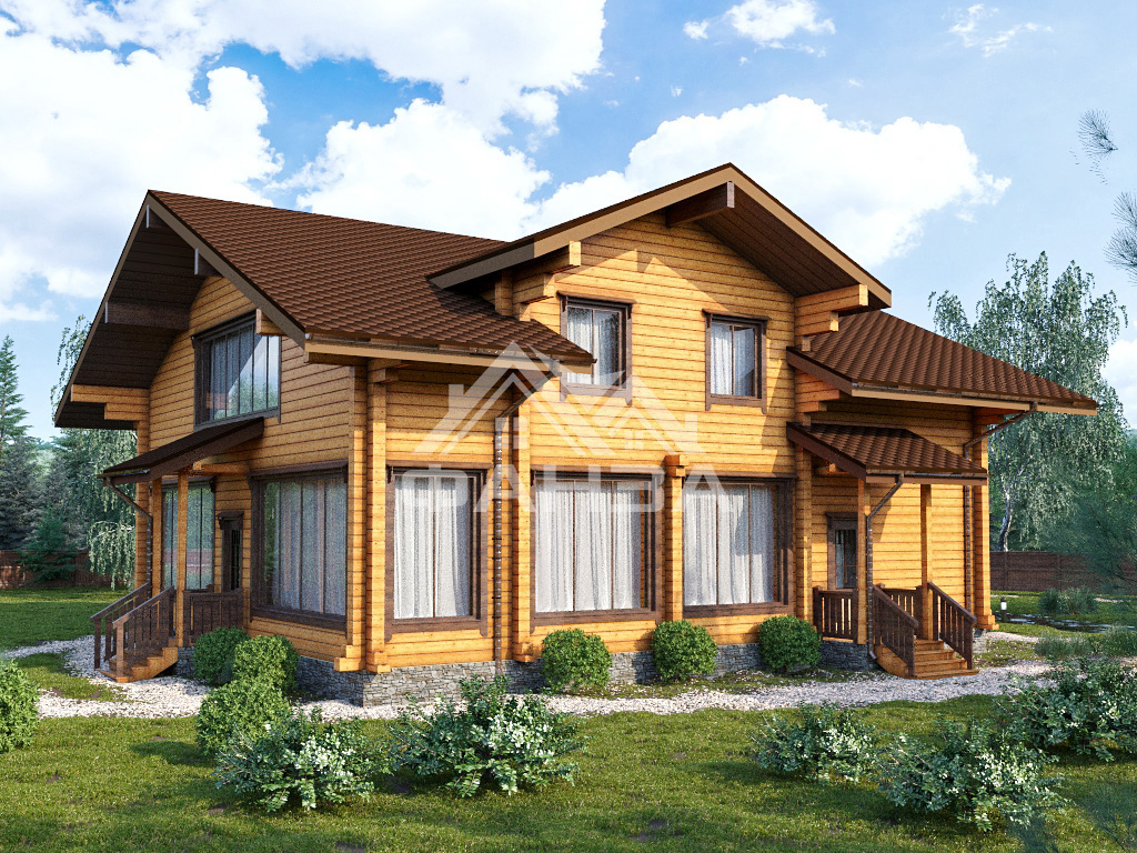 Проект «Ричмонд» | Брусовой дом 11х13