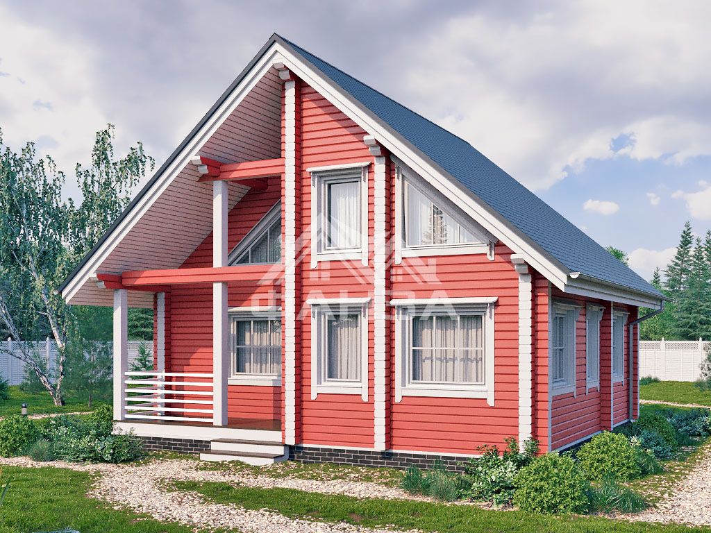 Проект «Премьер» | Брусовой дом 8х8