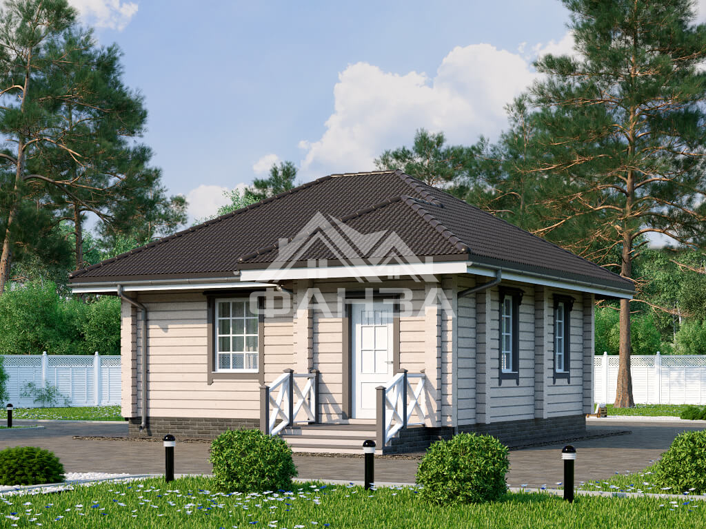 Проект «Твист» | Брусовой дом 7х8