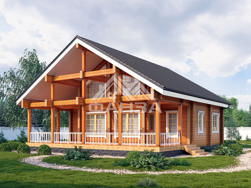 Проект «Адриано» | Брусовой дом 11х11