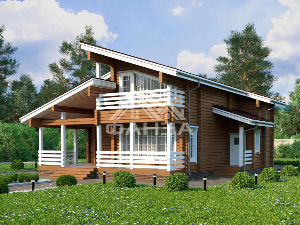 Проект «Верона» | Брусовой дом 11х16