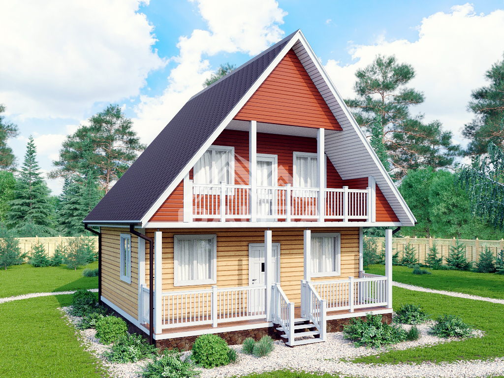 Проект «Фостер» | Каркасный дом 7х8