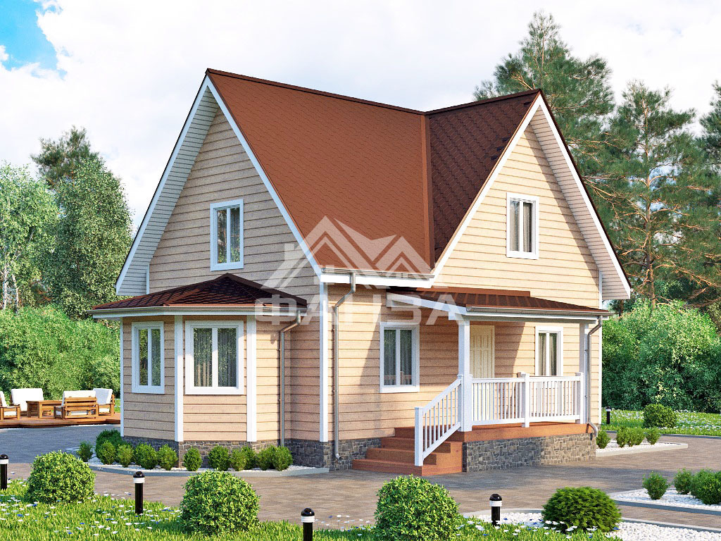 Проект «Винтаж» | Каркасный дом 6х11