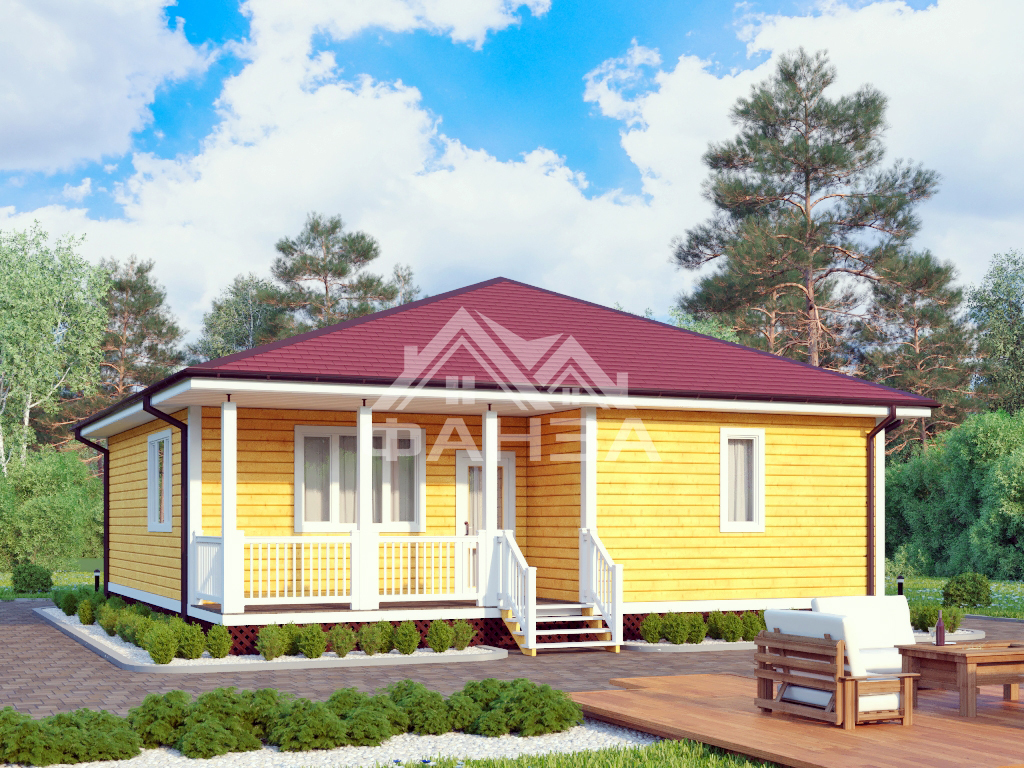 Проект «Флагман» | Каркасный дом 10х10