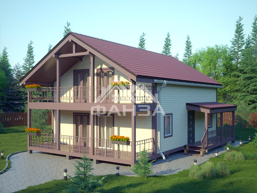 Проект «Лидер» | Каркасный дом 8х10