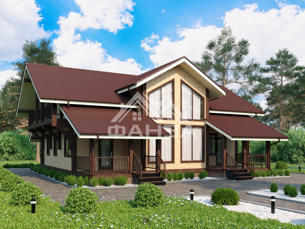 Проект «Грация» | Каркасный дом 10х12