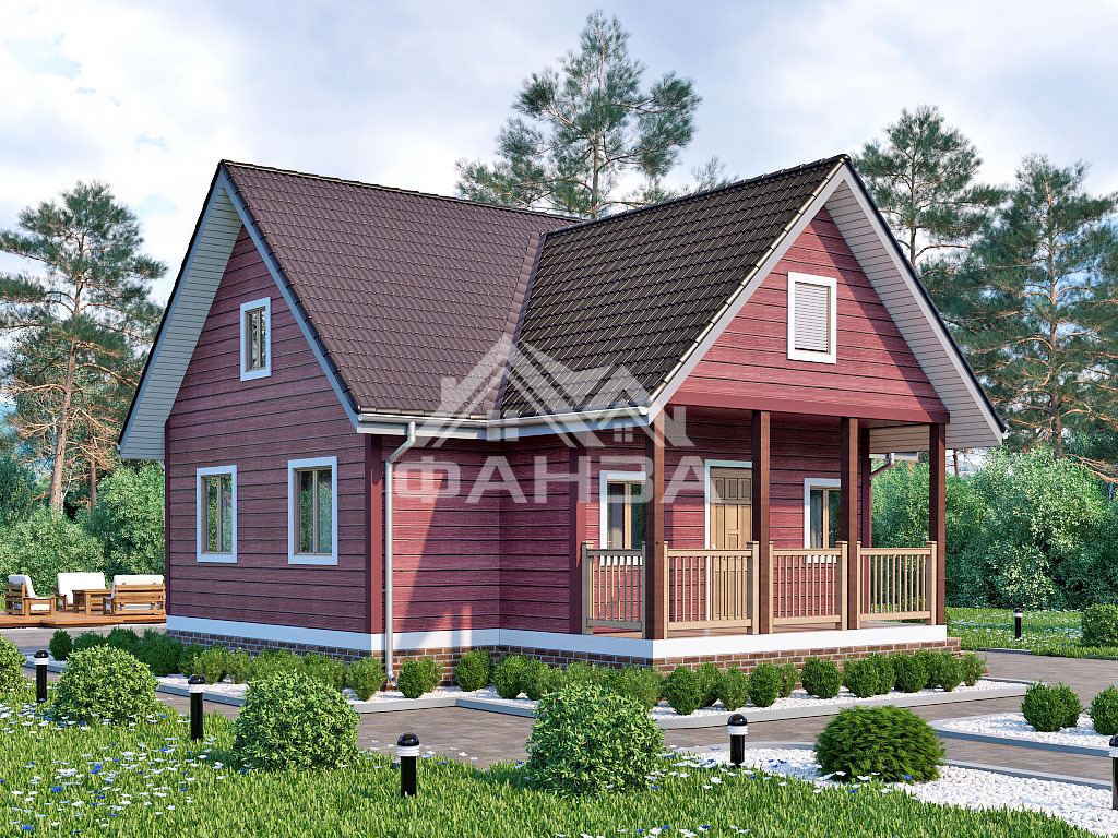 Проект «Усадьба» | Каркасный дом 7х9