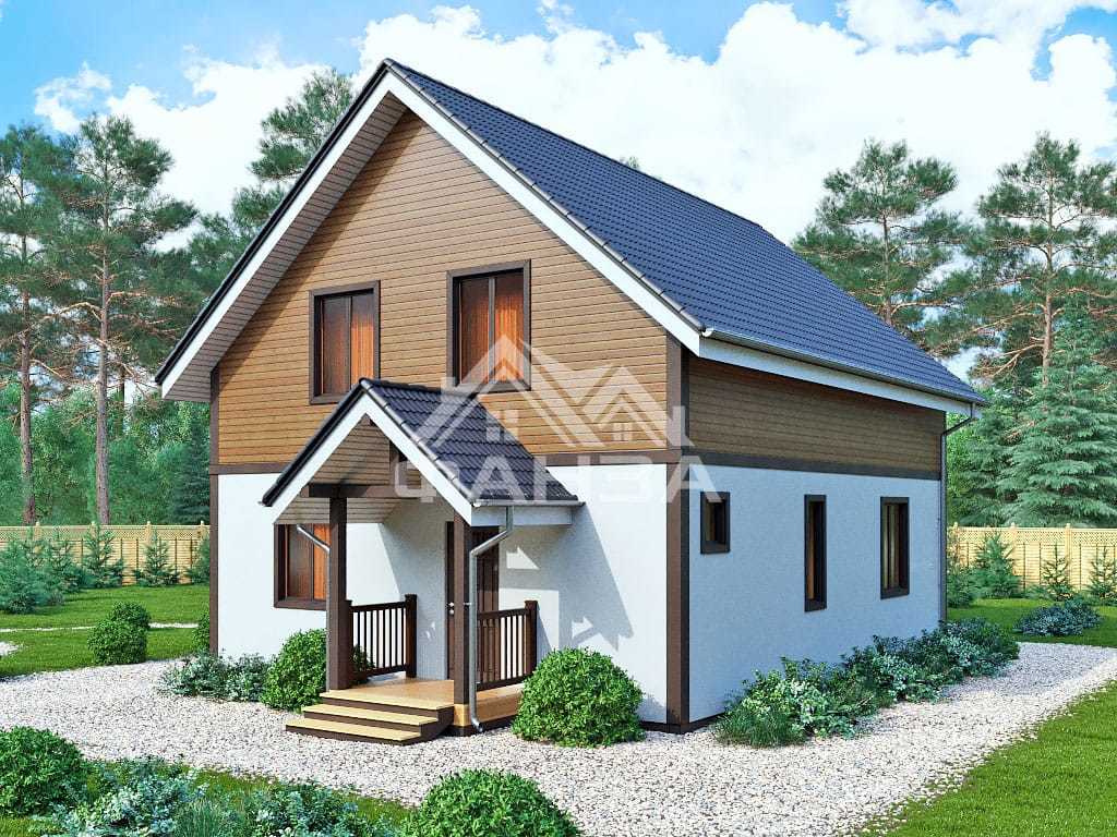 Проект «Анре» | Дом с мансардой 8х10