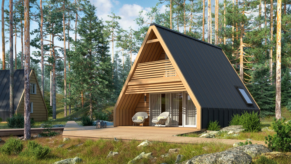 Проект «A-Frame 2» | Дом "A-Frame" 6х8
