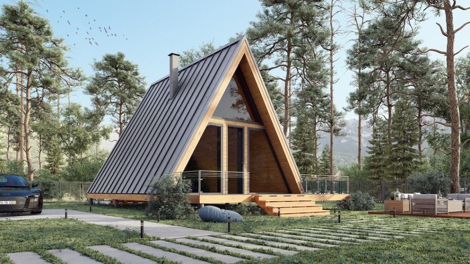 Проект «A-Frame» | Дом "A-Frame" 6х6